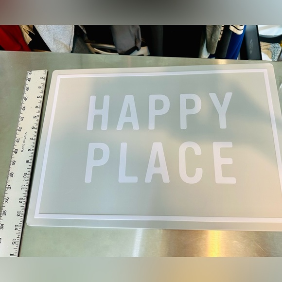Home Decor HAPPY PLACE Metal Framed Sign 20" x 14" - Picture 5 of 8